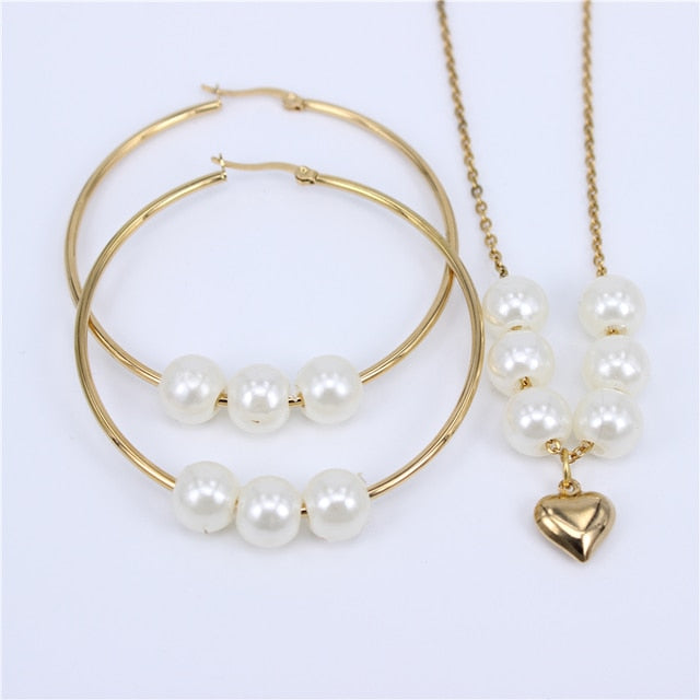 New stainless steel beads (earrings necklace) manual suit