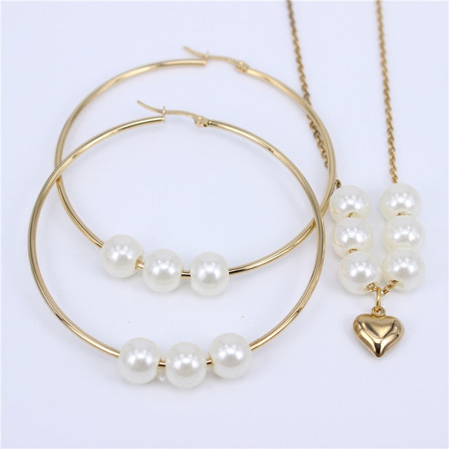 New stainless steel beads (earrings necklace) manual suit