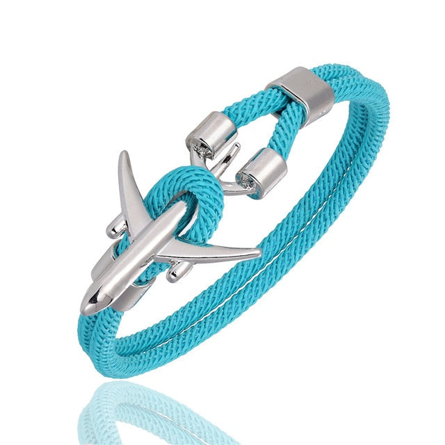 Airport Fashion Men Women Airplane Anchor Bracelets