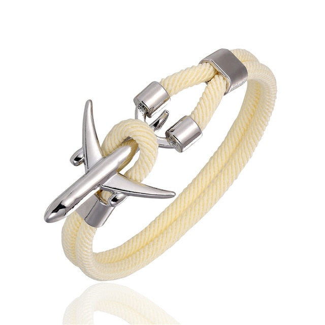 Airport Fashion Men Women Airplane Anchor Bracelets