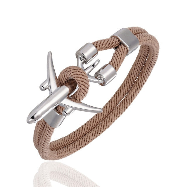 Airport Fashion Men Women Airplane Anchor Bracelets