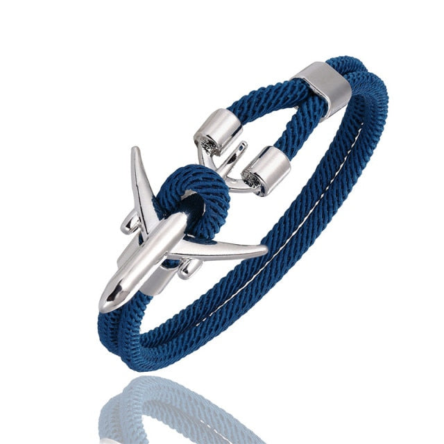 Airport Fashion Men Women Airplane Anchor Bracelets