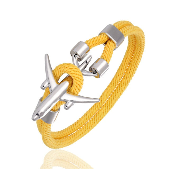 Airport Fashion Men Women Airplane Anchor Bracelets