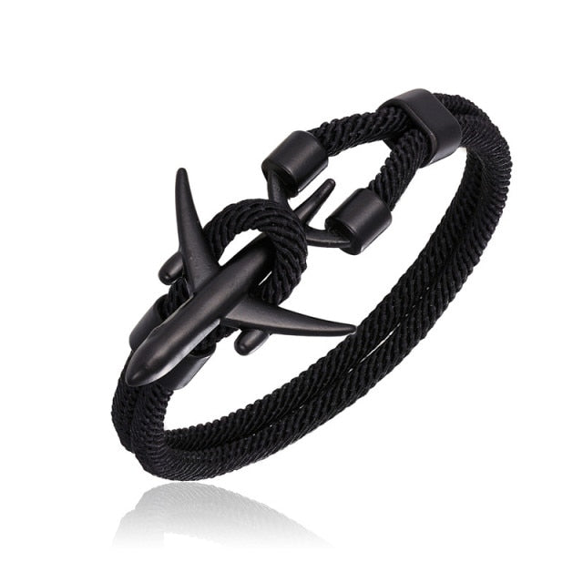 Airport Fashion Men Women Airplane Anchor Bracelets