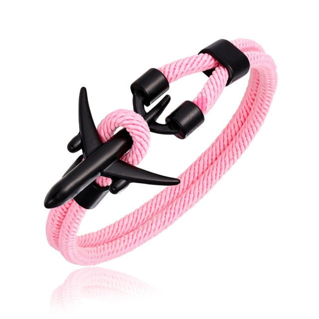 Airport Fashion Men Women Airplane Anchor Bracelets