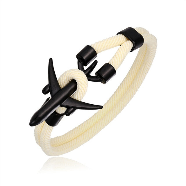 Airport Fashion Men Women Airplane Anchor Bracelets