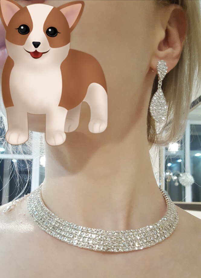 Australia Crystal Long Earring Bridal Jewelry Sets