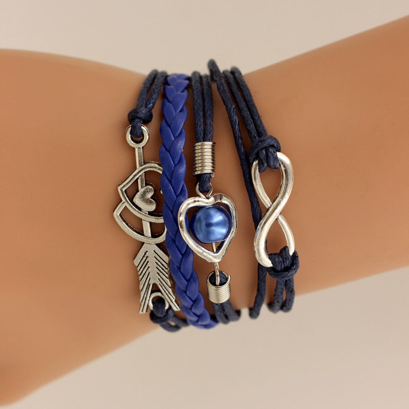 Leather  For Women Wrap Infinity Bracelets