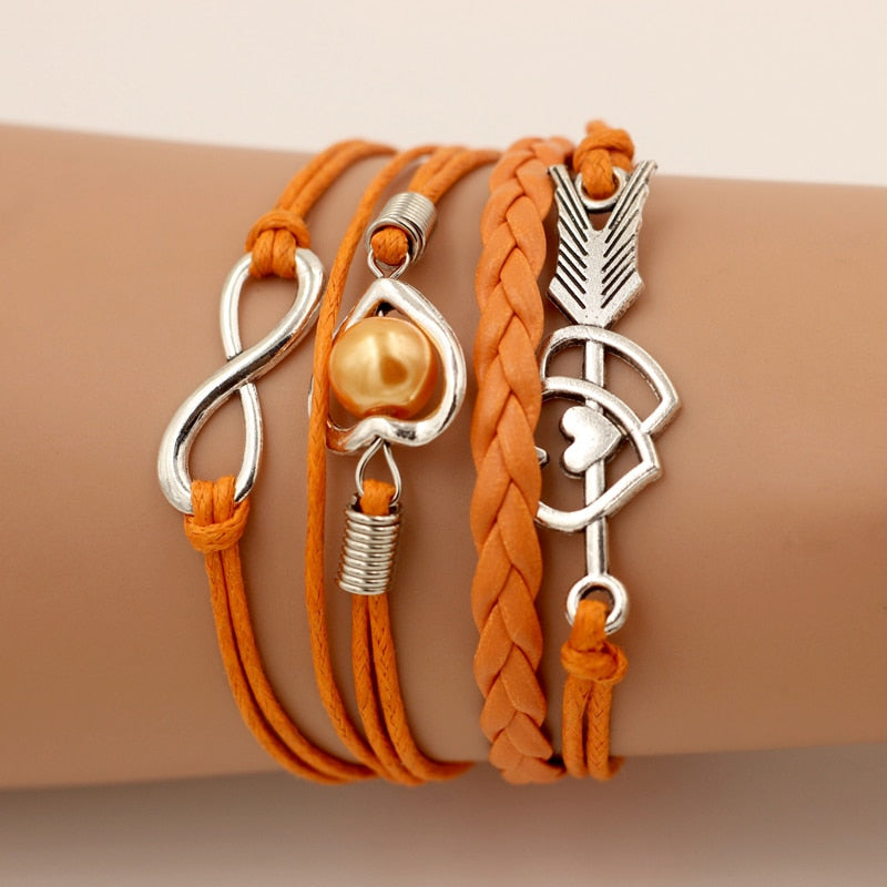 Leather  For Women Wrap Infinity Bracelets