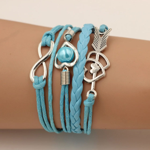 Leather  For Women Wrap Infinity Bracelets