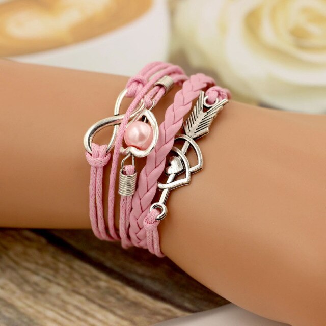 Leather  For Women Wrap Infinity Bracelets