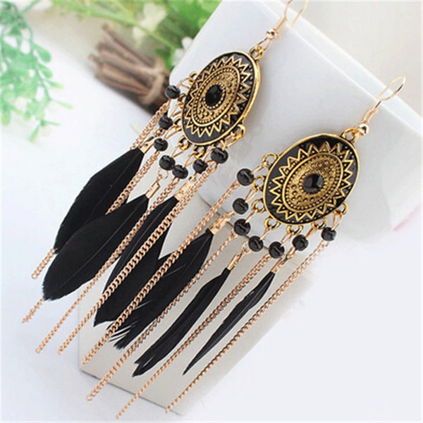 Boho Big Dangle Statement Earring Wedding Earrings