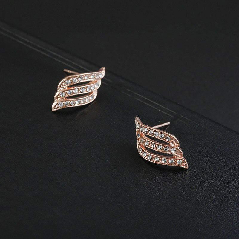 Fashion Gold Color Korean Style Simple Crystal Drop Earrings