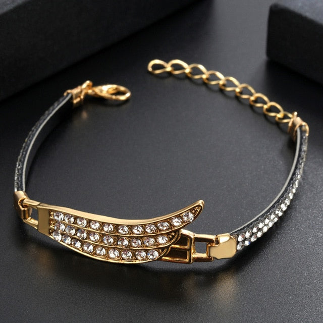Mulitlayer Gold Color Chain Heart Bracelets & Bangles