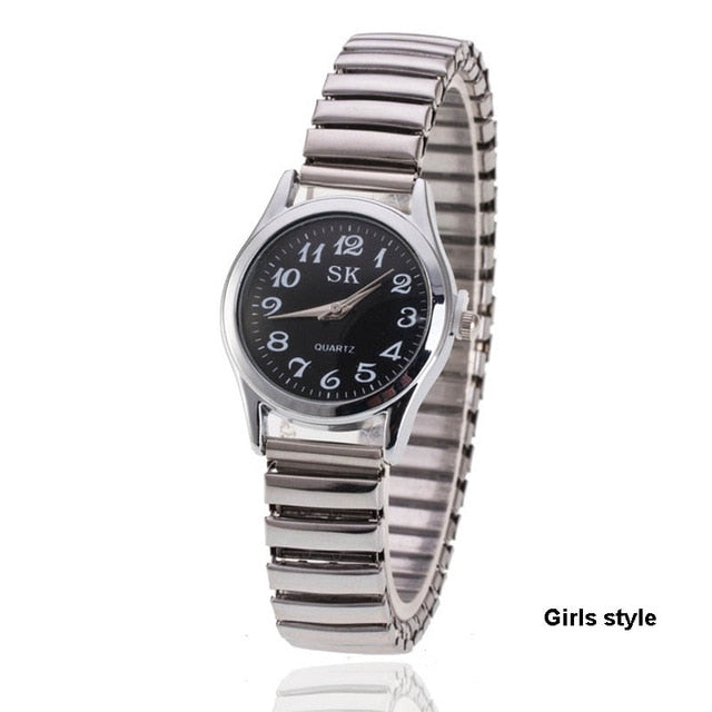 Couple Flexible Stretch Band Quartz Watches