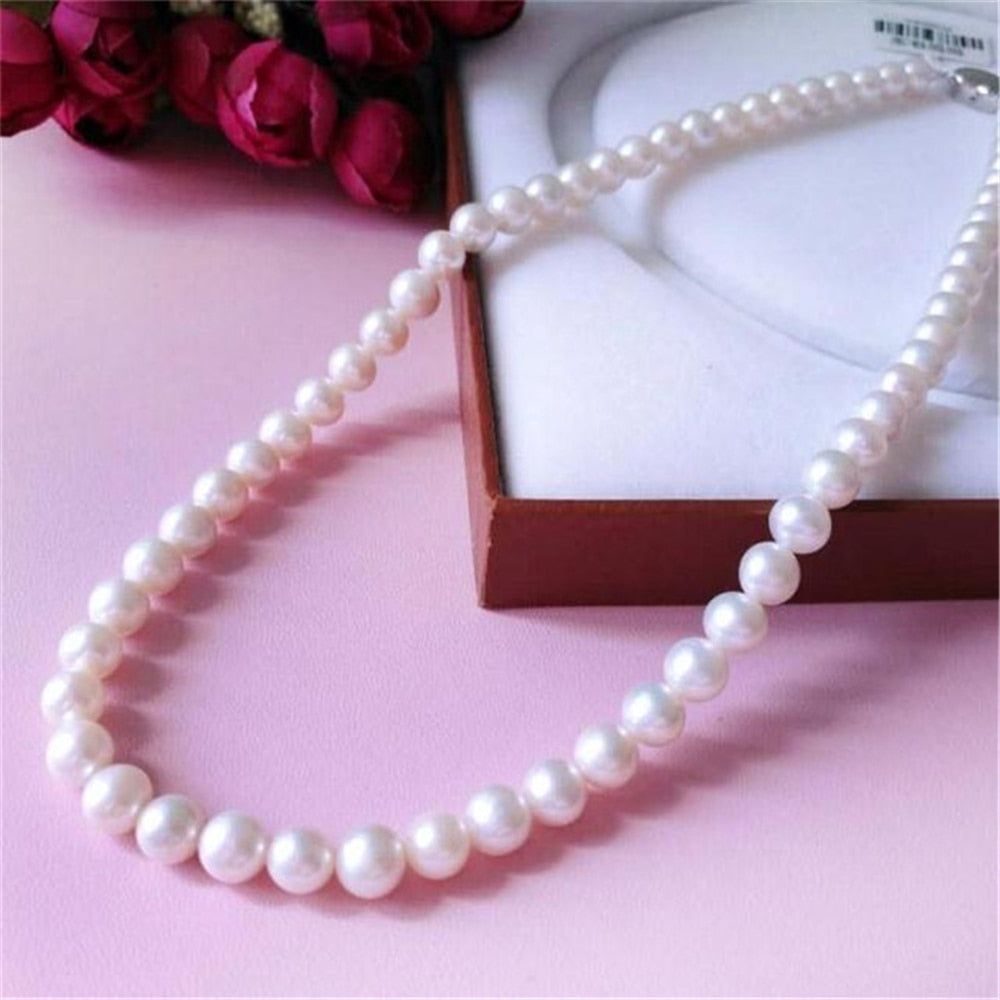 freshwater White South Sea Shell pearl necklace
