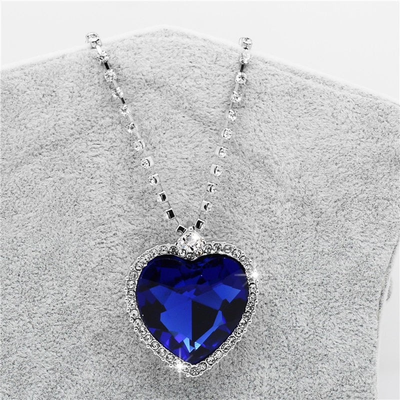 Women Crystal Rhinestones Necklace Earrings Ring Bracelet Set