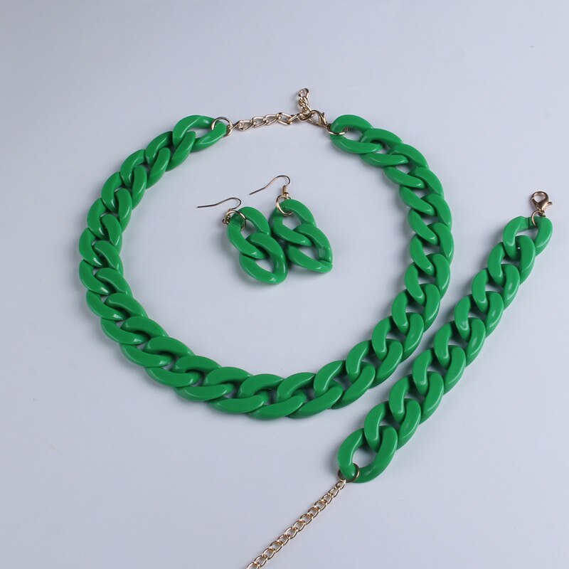Fashion Acrylic Long Chain Necklace