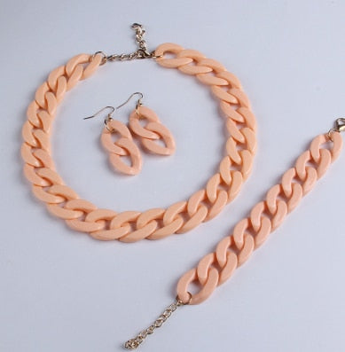Fashion Acrylic Long Chain Necklace