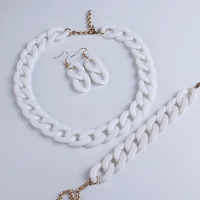 Fashion Acrylic Long Chain Necklace