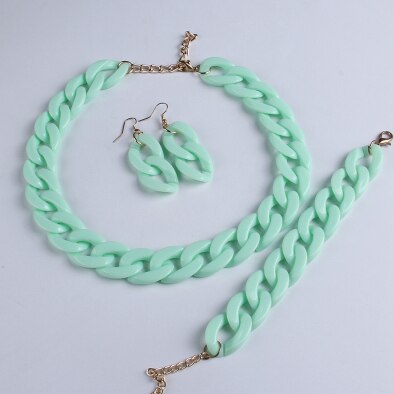 Fashion Acrylic Long Chain Necklace