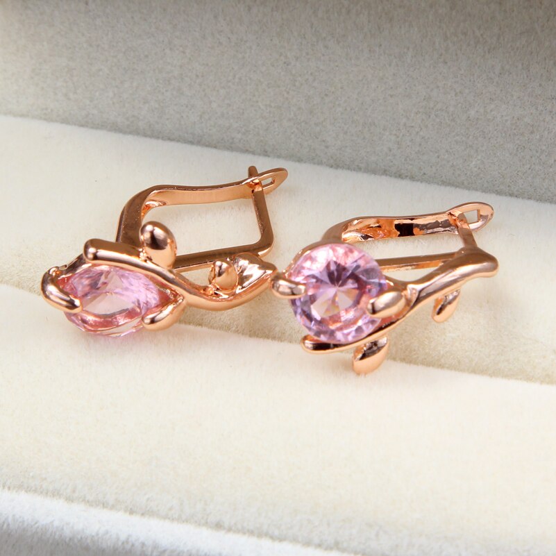Elegant Gold Color Austrian Crystal Jewelry Set