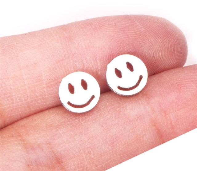 Girl Earrings Star/Love Letter/Stainless Steel Stud Earring
