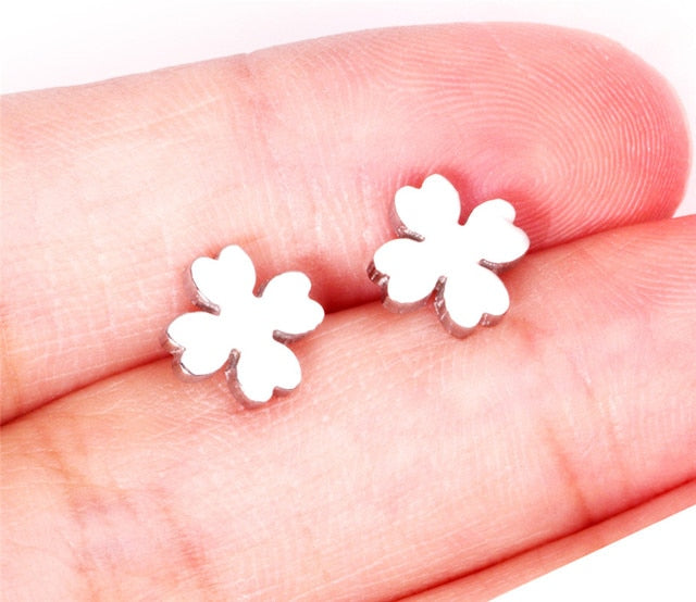 Girl Earrings Star/Love Letter/Stainless Steel Stud Earring