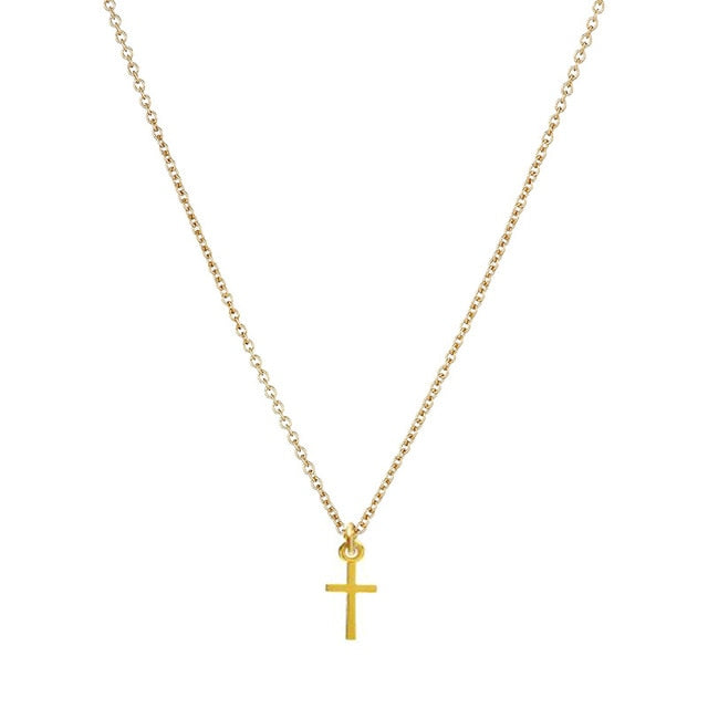 Simple Jesus Christian Cross Pendant
