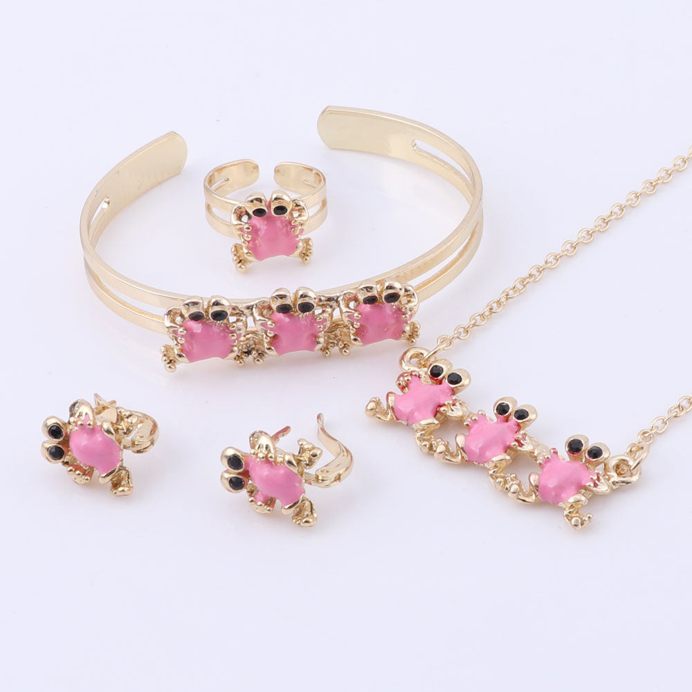 Kids Jewellery Ring Earring Bracelet Pendant Necklace Jewelry Set