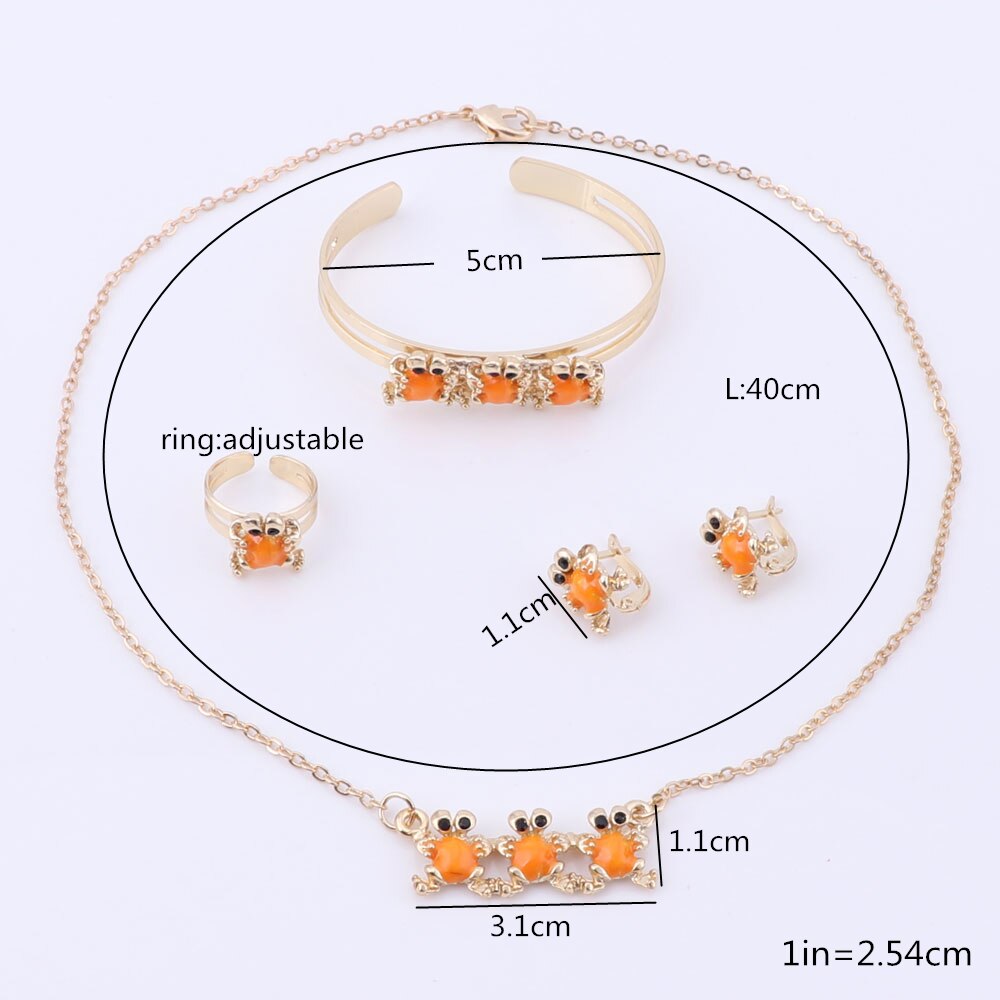 Gold-Color Baby Jewelry Set Gift Children Cute Jewelry Sets