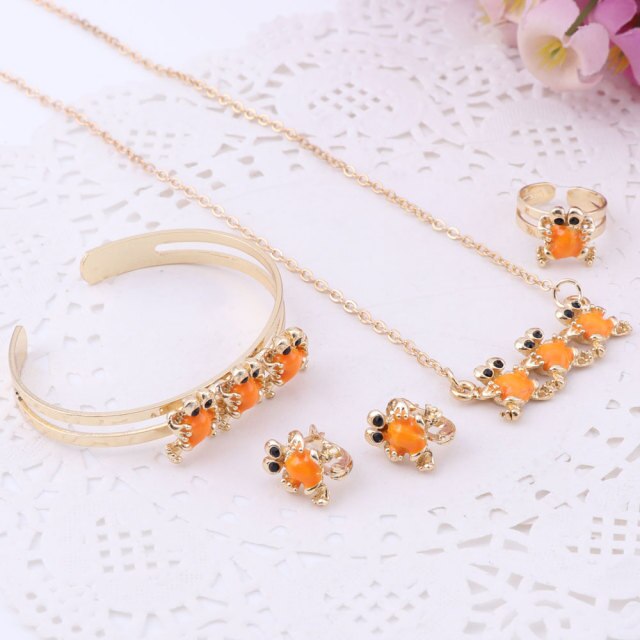 Gold-Color Baby Jewelry Set Gift Children Cute Jewelry Sets