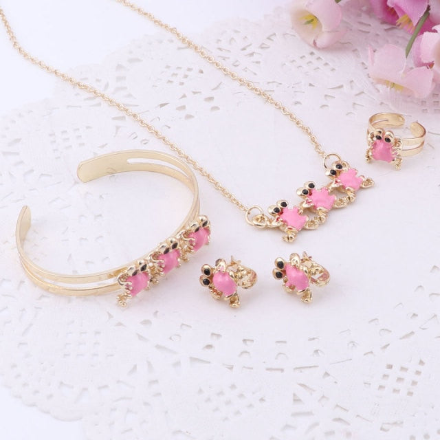 Gold-Color Baby Jewelry Set Gift Children Cute Jewelry Sets