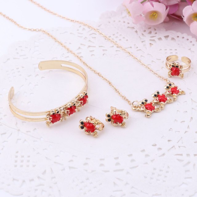 Gold-Color Baby Jewelry Set Gift Children Cute Jewelry Sets