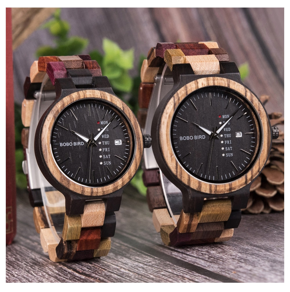 Men Women Quartz Week Date Timepiece