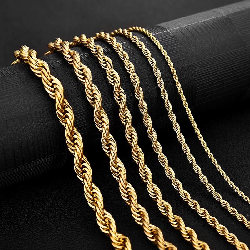 2mm-7mm Rope Chain Necklace