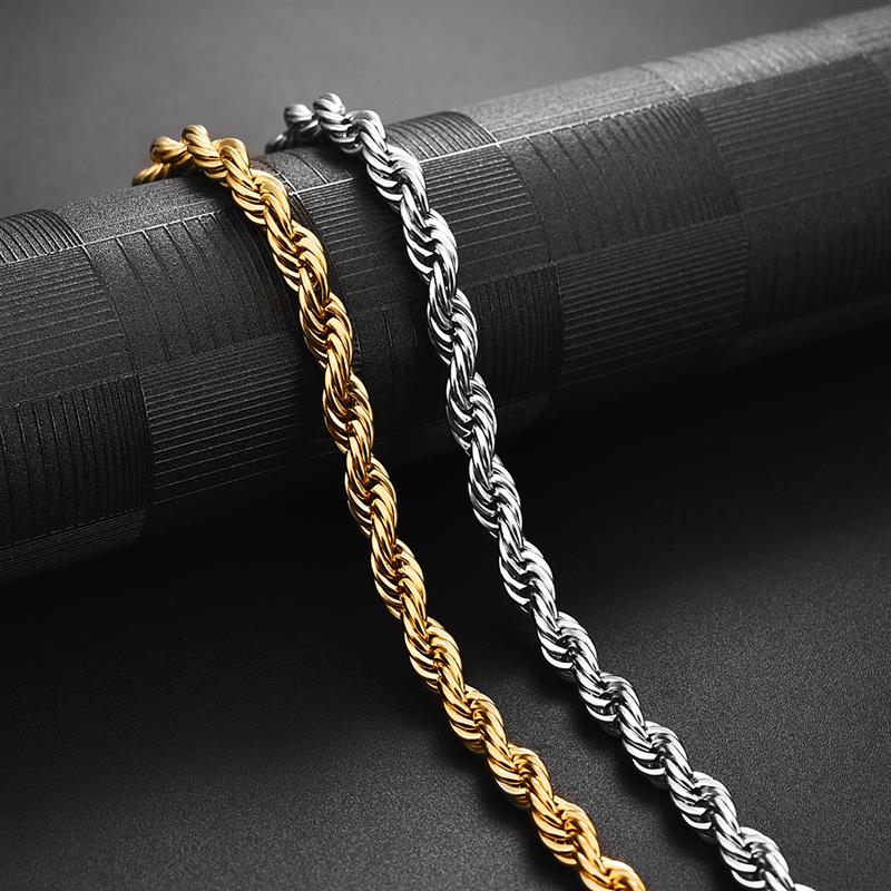 2mm-7mm Rope Chain Necklace