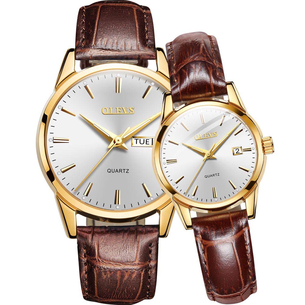 Couple Waterproof His and Her Quartz Wristwatch Set