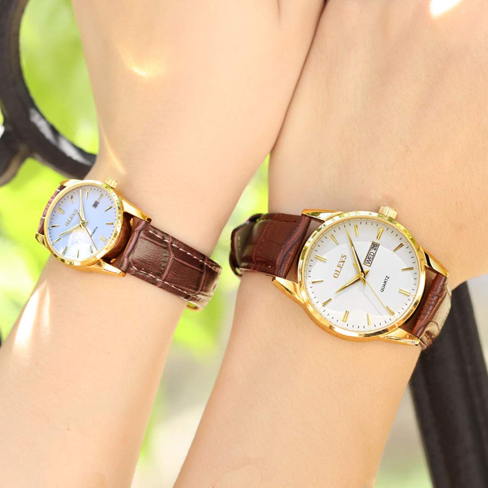 Couple Waterproof His and Her Quartz Wristwatch Set