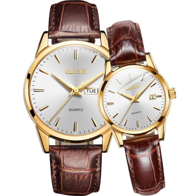 Couple Waterproof His and Her Quartz Wristwatch Set