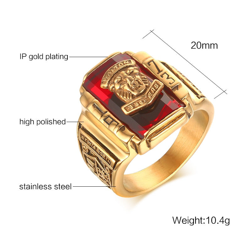 Men Vintage Signet Ring for Male Jewelry