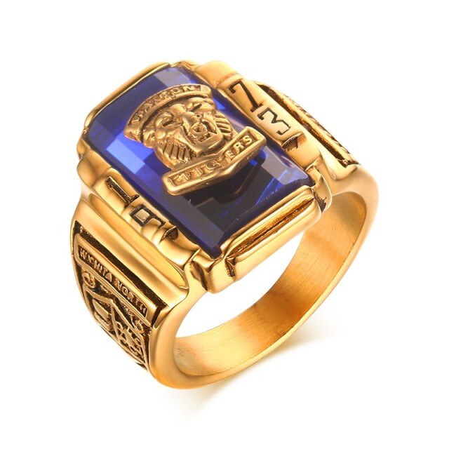 Men Vintage Signet Ring for Male Jewelry