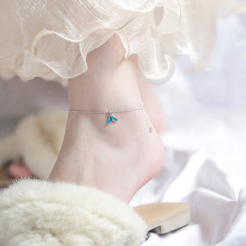 Blue Ocean Mermaid Bracelet for Ankle