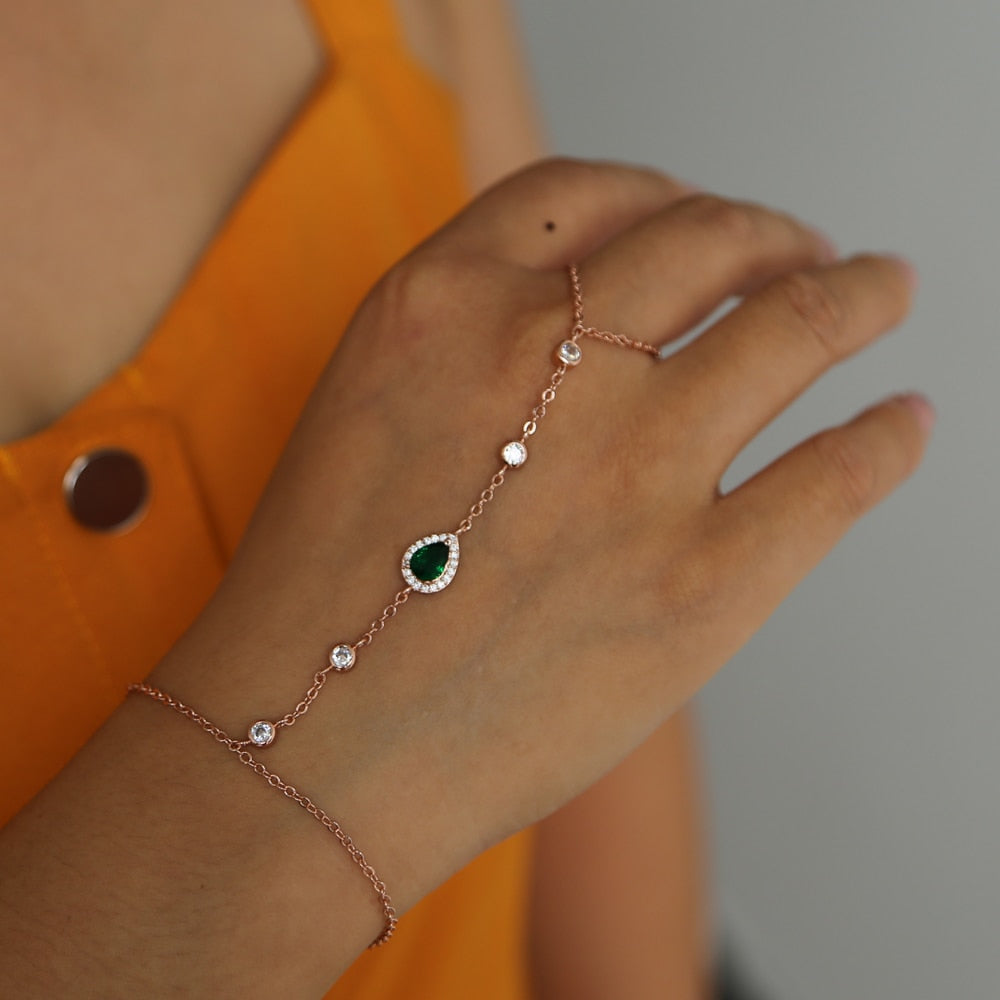 tear drop charm fashion european  women wristlet chain