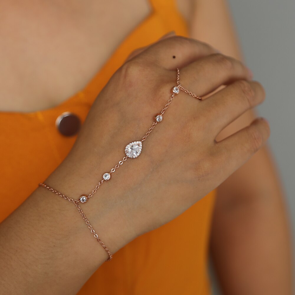 tear drop charm fashion european  women wristlet chain