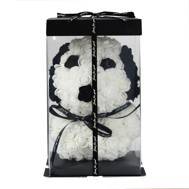 25cm Soap Foam Bear of Roses Teddi Dog Rose Flower