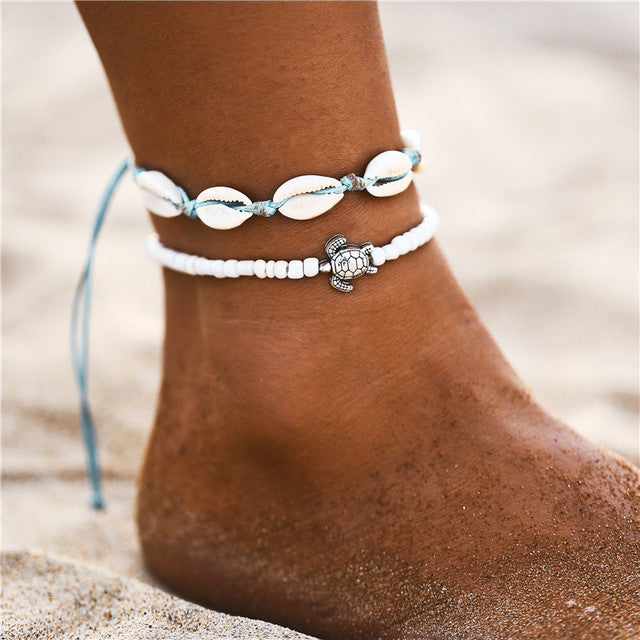 Fashion Colorful Crystal Beads Drop Ankle Bracelet