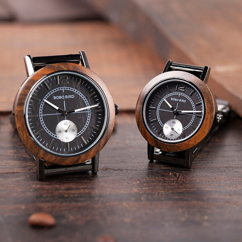 Luxury Wooden Watch Couple Stylish and Quality Wristwatch