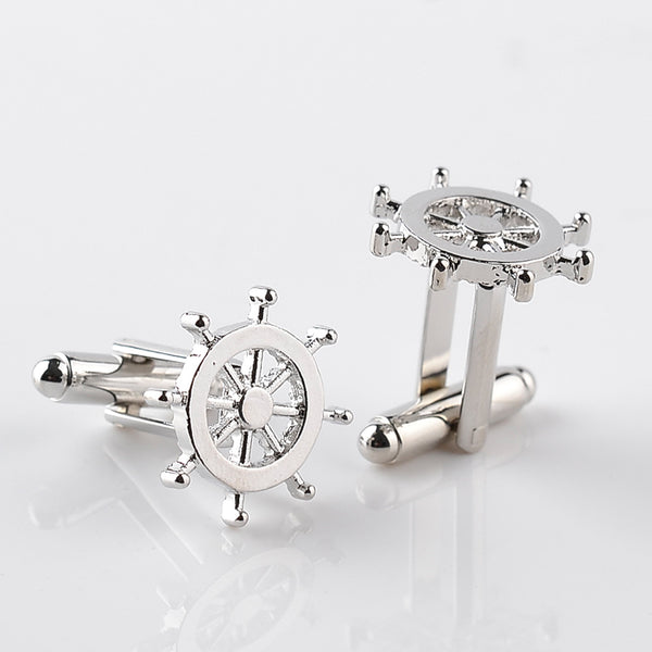 Silver Color Rudder Cufflinks