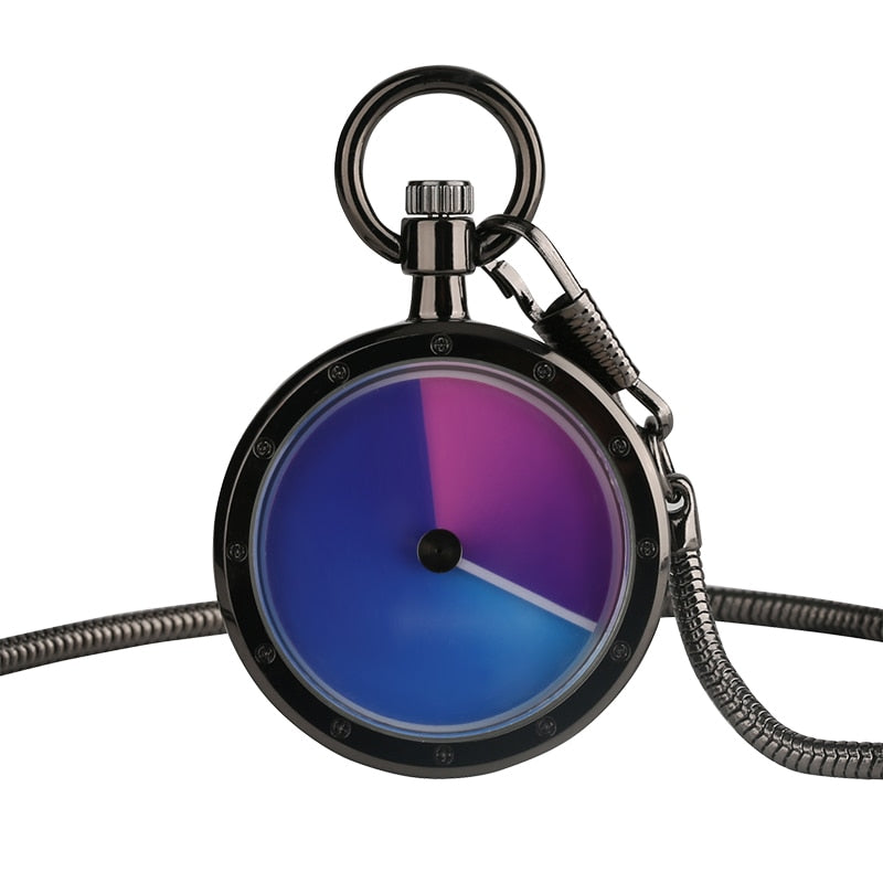 Color Gradient Concept Men Women Pocket Watch